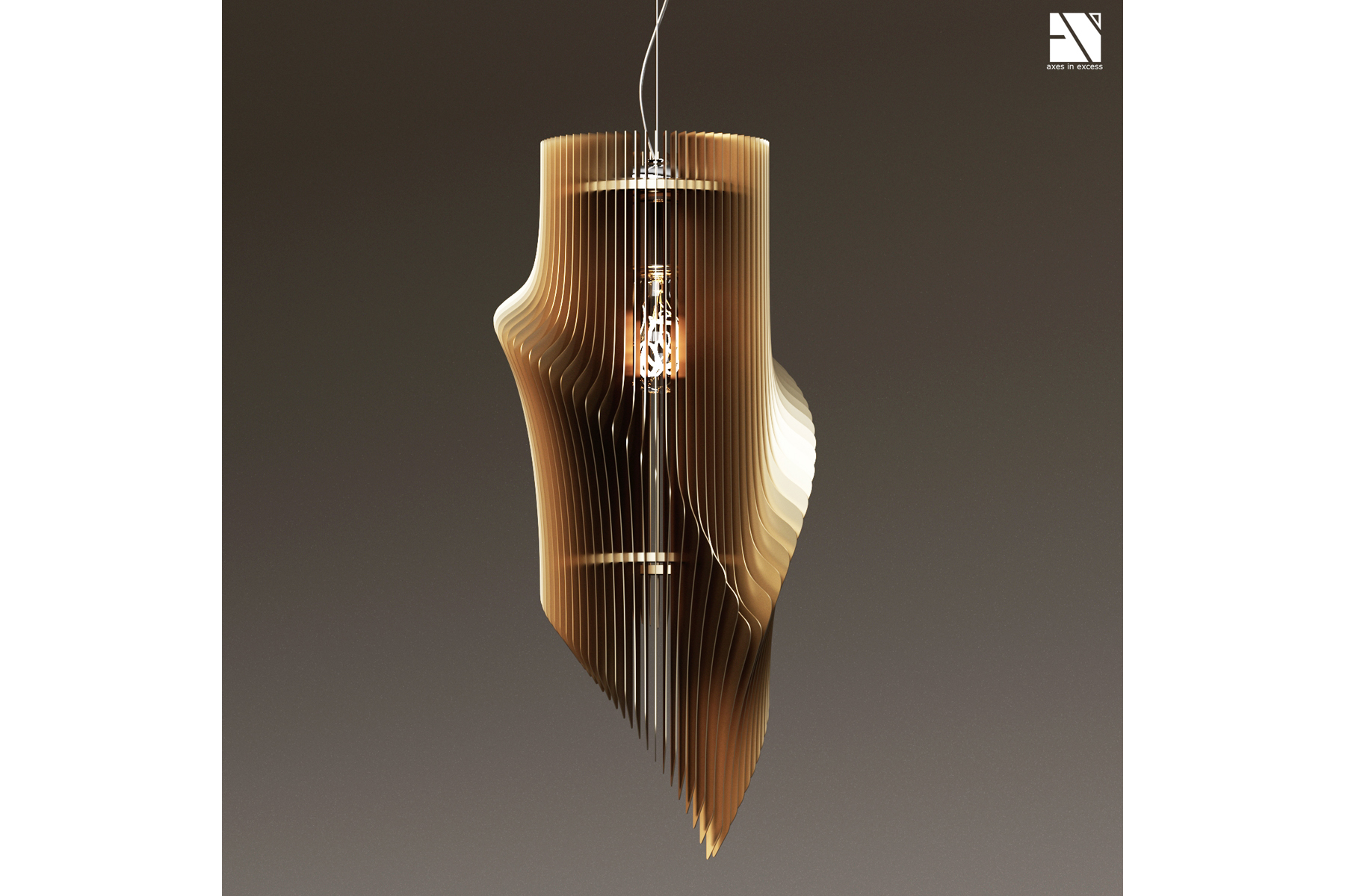 Axes in Excess parametric lighting: A visual narrative of innovation and craftsmanship.