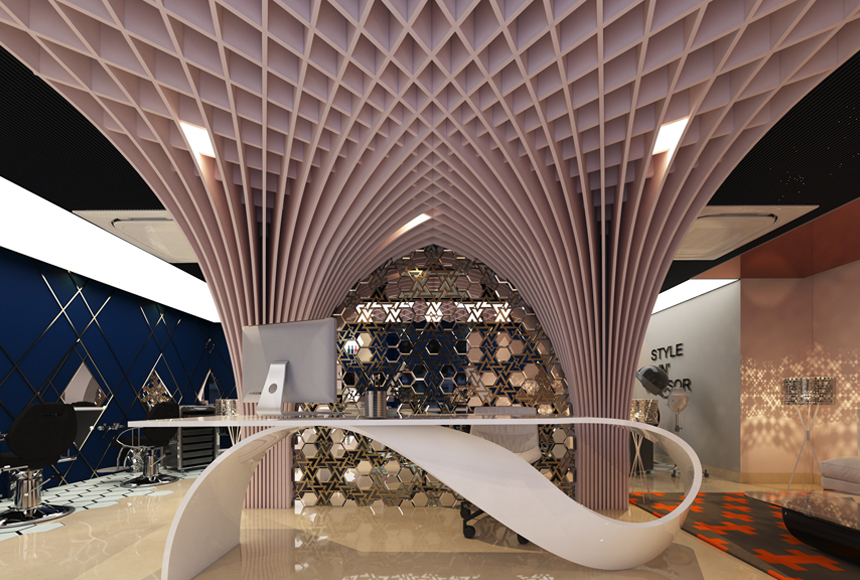 Axes in Excess Custom Parametric Ceilings: Precision meets avant-garde design for modern spaces.