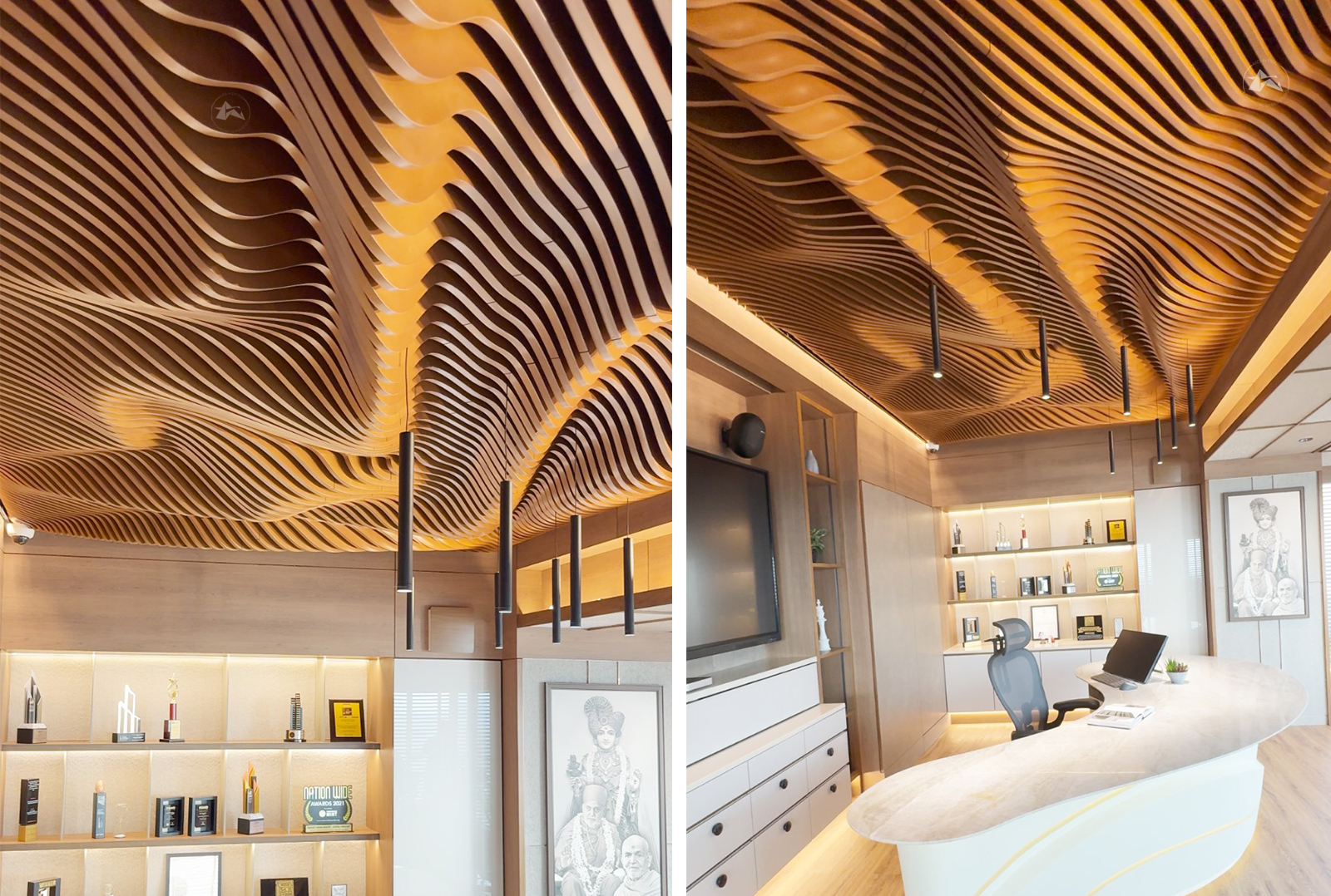 Sleek and contemporary custom parametric ceilings by Axes in Excess, setting new design standards.