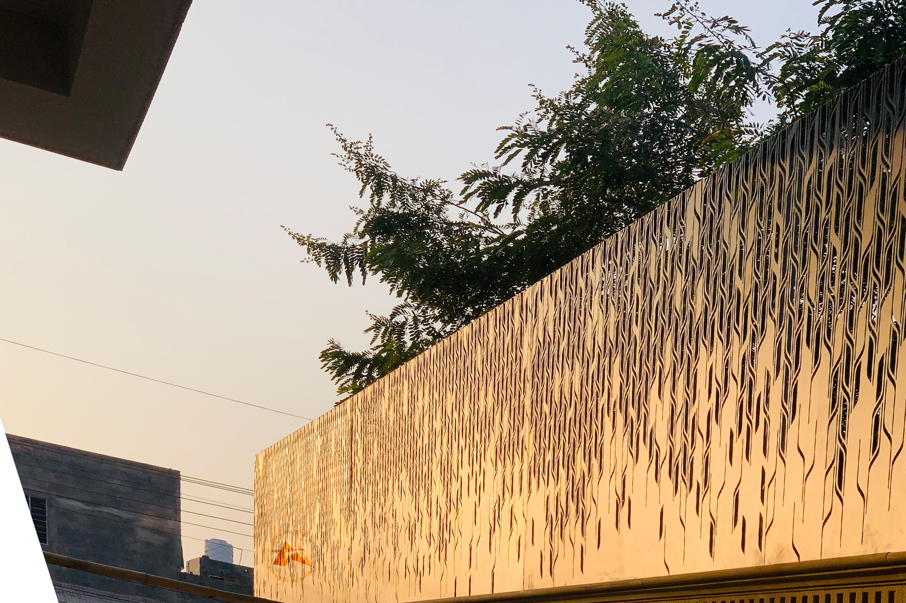 Modern CNC metal perforated façade screen design