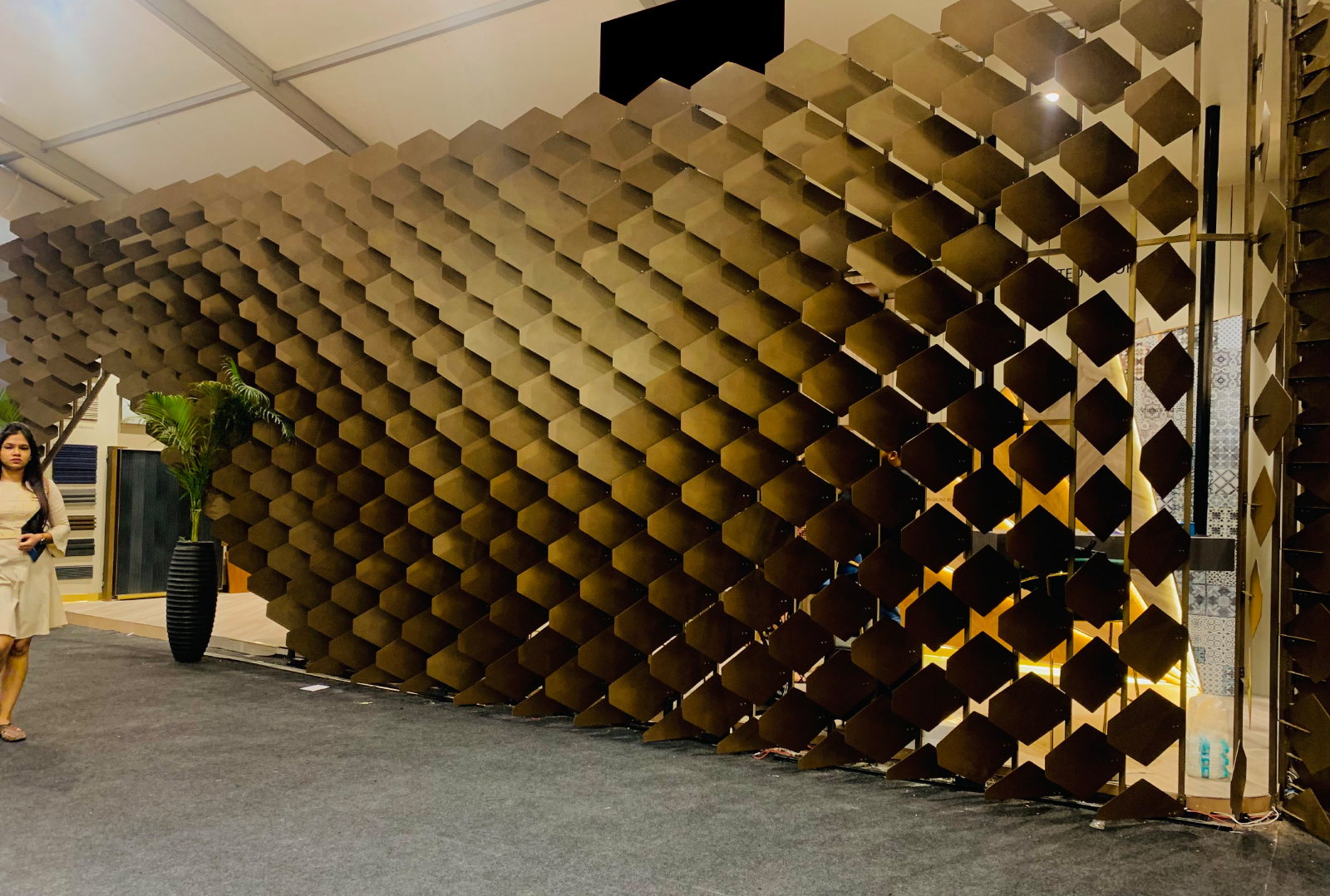 Parametric metal facade for commercial building & exhibition in india design 