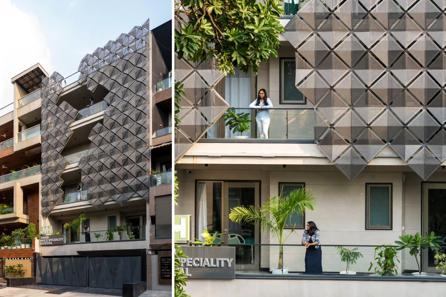 Parametric metal façade in luxury villa by axes in excess | delhi NCR 