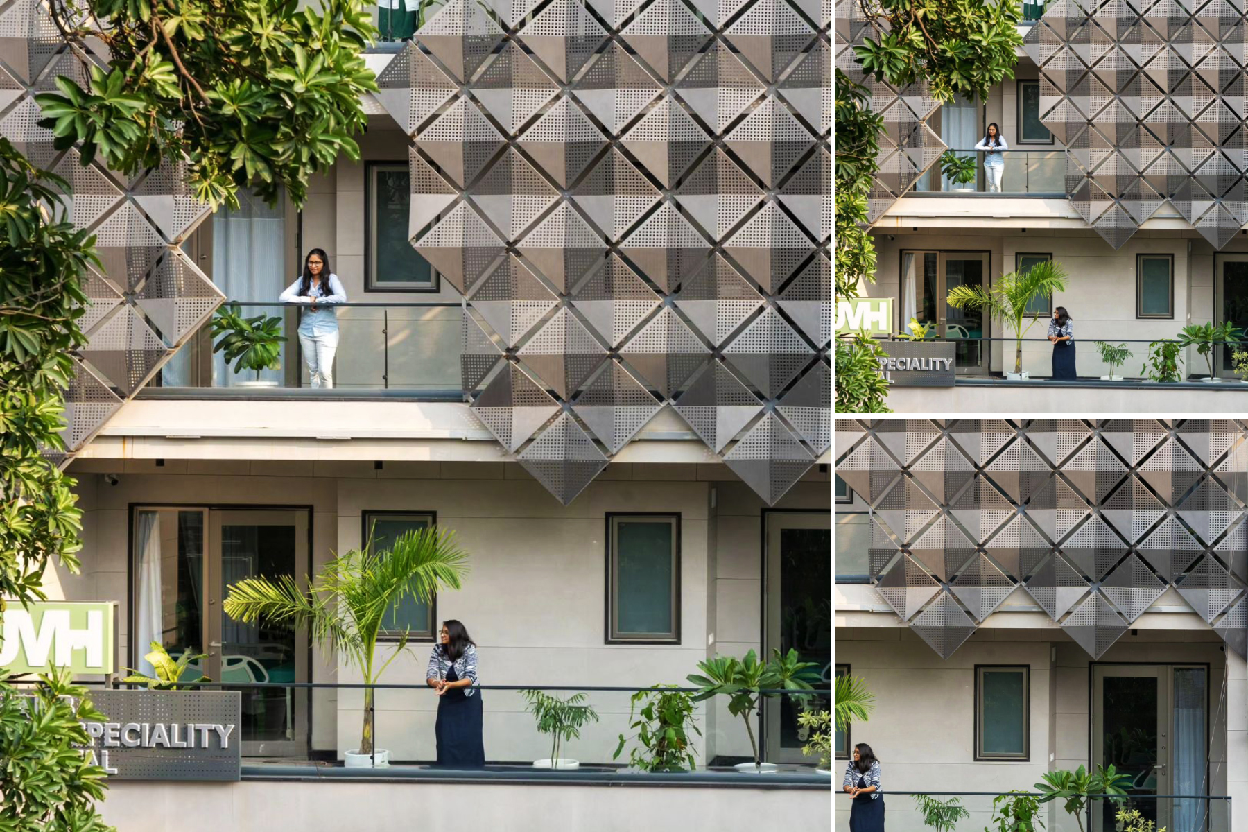 Elegant parametric metal façade with smooth curves by axes in excess | delhi NCR 