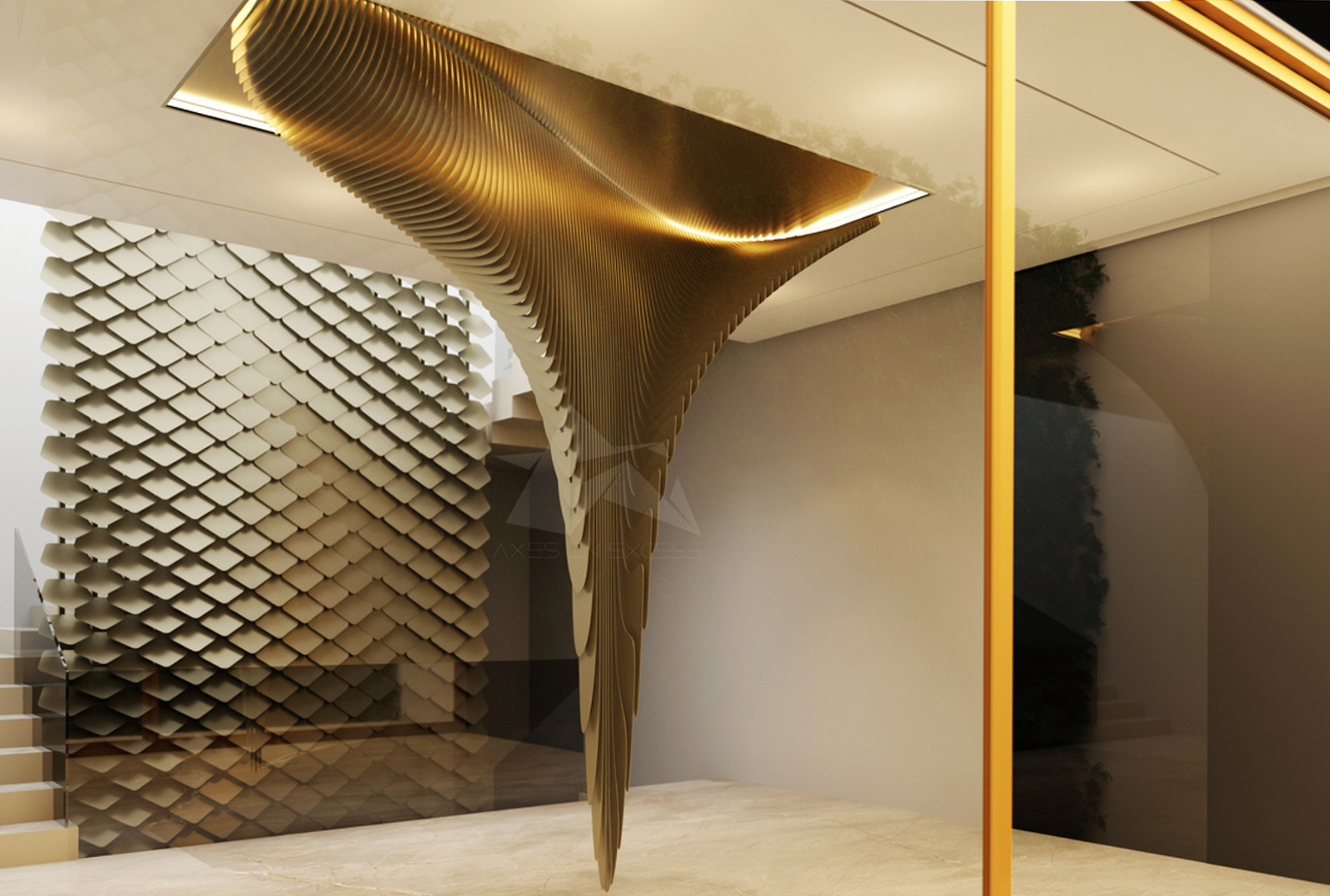 Axes in Excess parametric design: Precision engineering meets contemporary aesthetics.