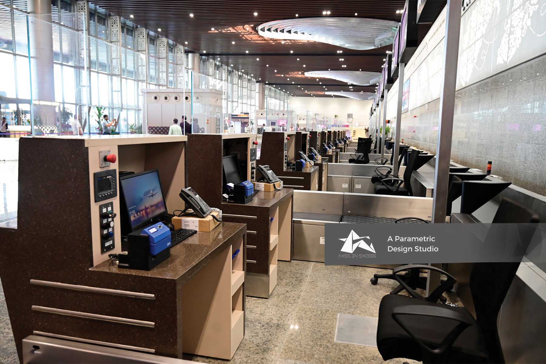 metal ceiling crated by axes in excess jaipur for lucknow airport 