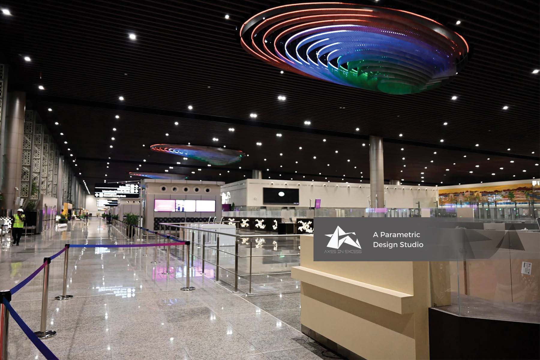 axes in excess create a lucknow airport ceiling skylight by using parametric technics 