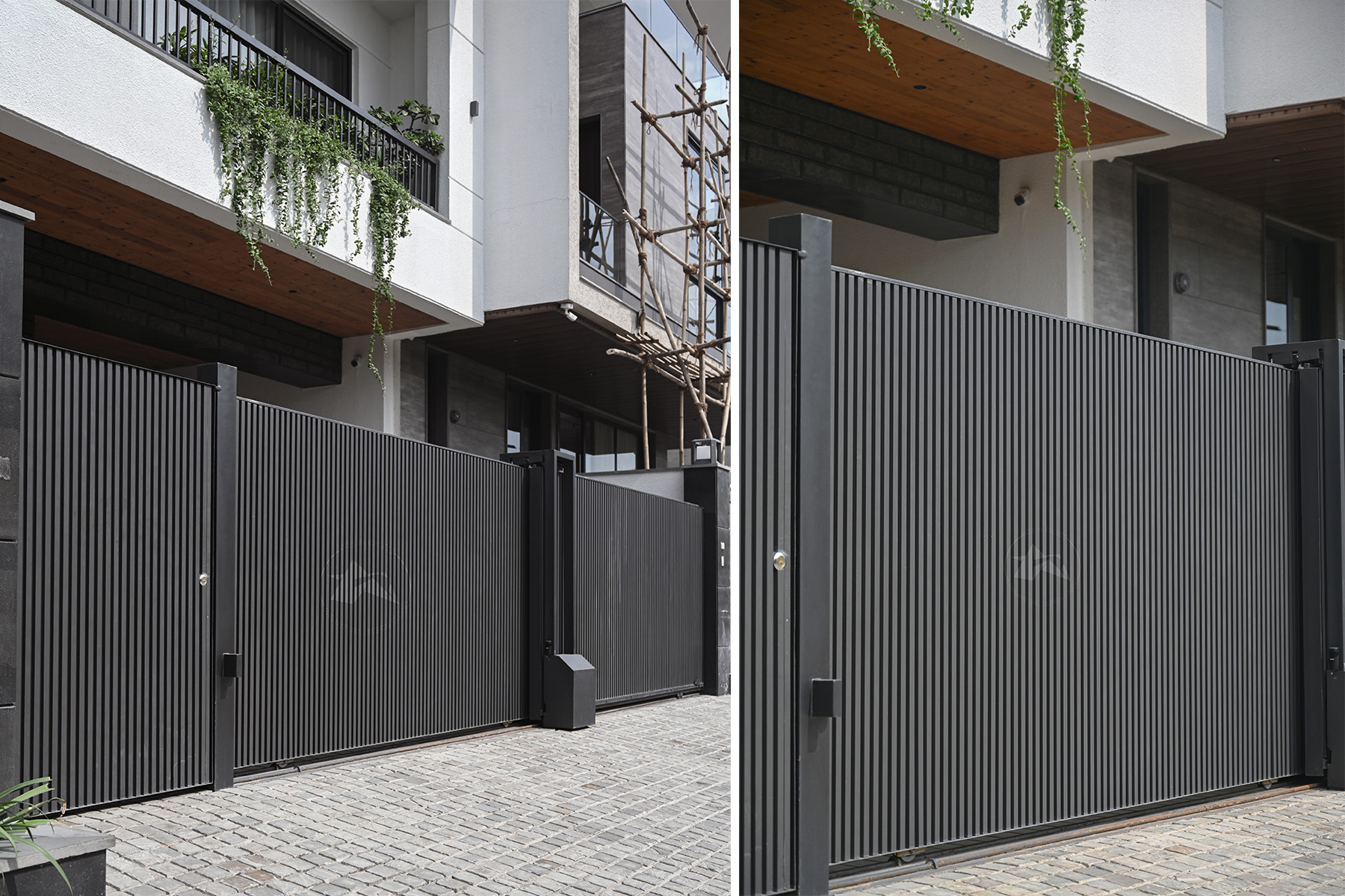 Aluminium Fluted Gate | Axes in excess