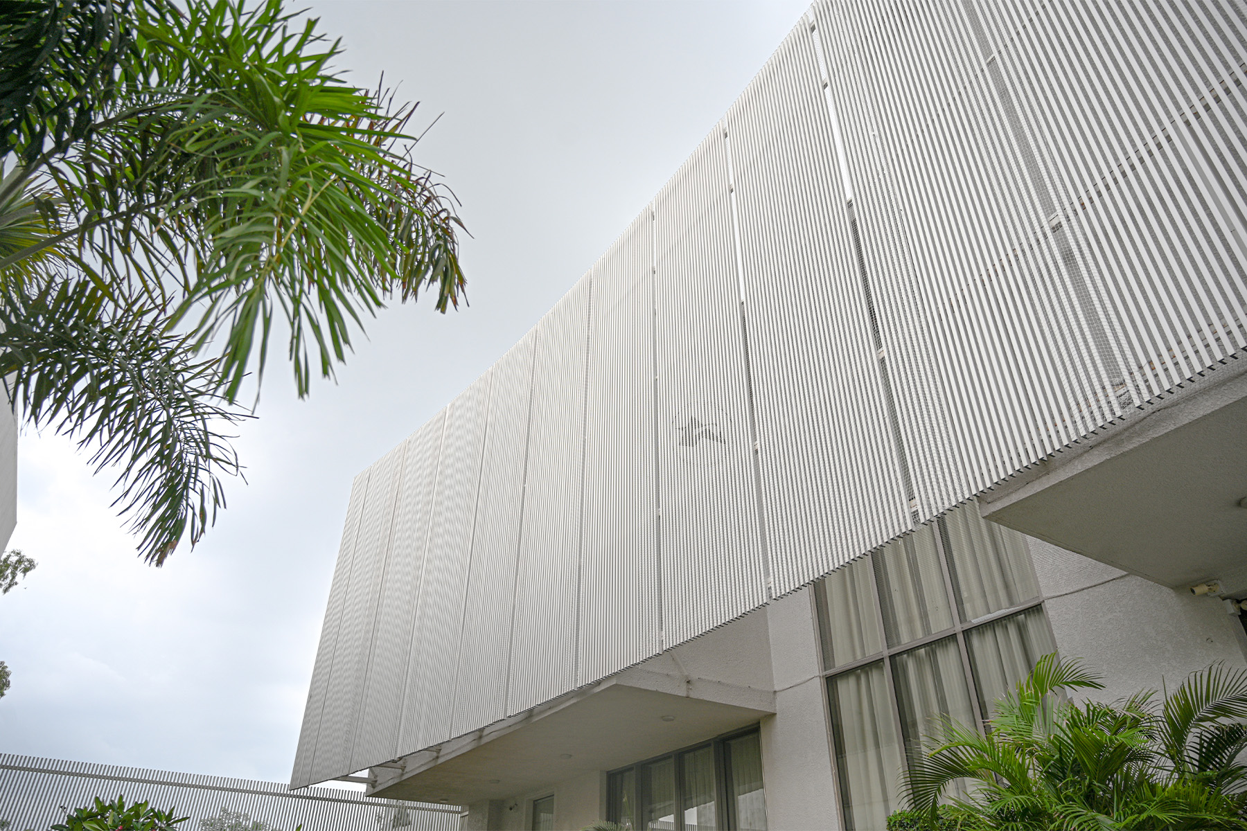 Contemporary aluminum louvres façade design by axes in excess 