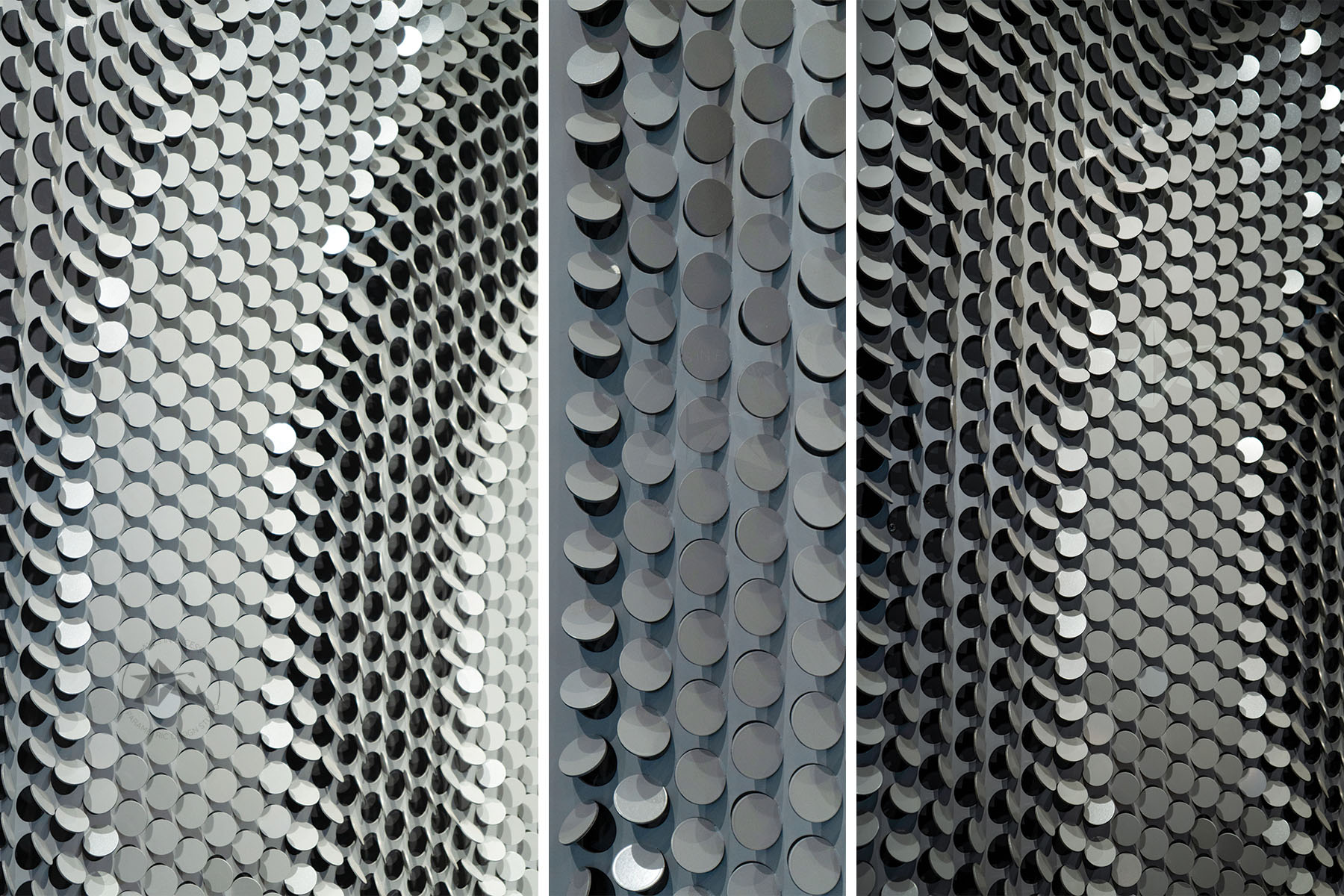 Coin facade screen by axes in excess