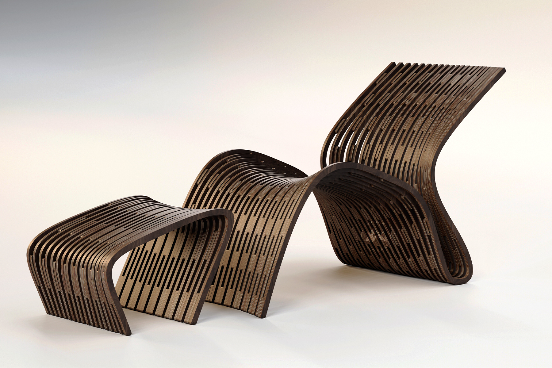 Vintage parametric furniture design by Axes in Excess, timeless and enduring.