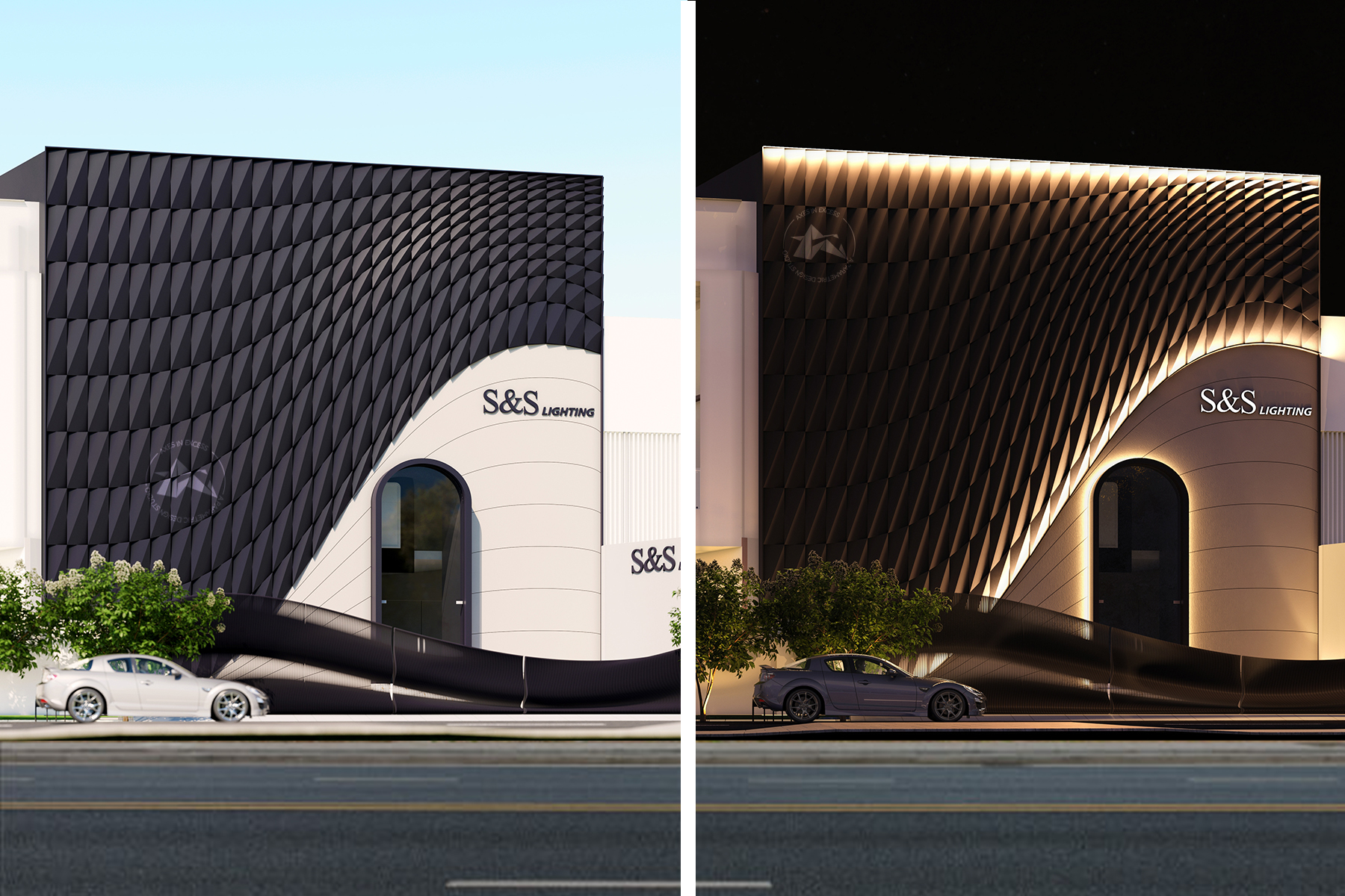 Striking parametric architecture design by Axes in Excess, a symphony of precision and artistry.