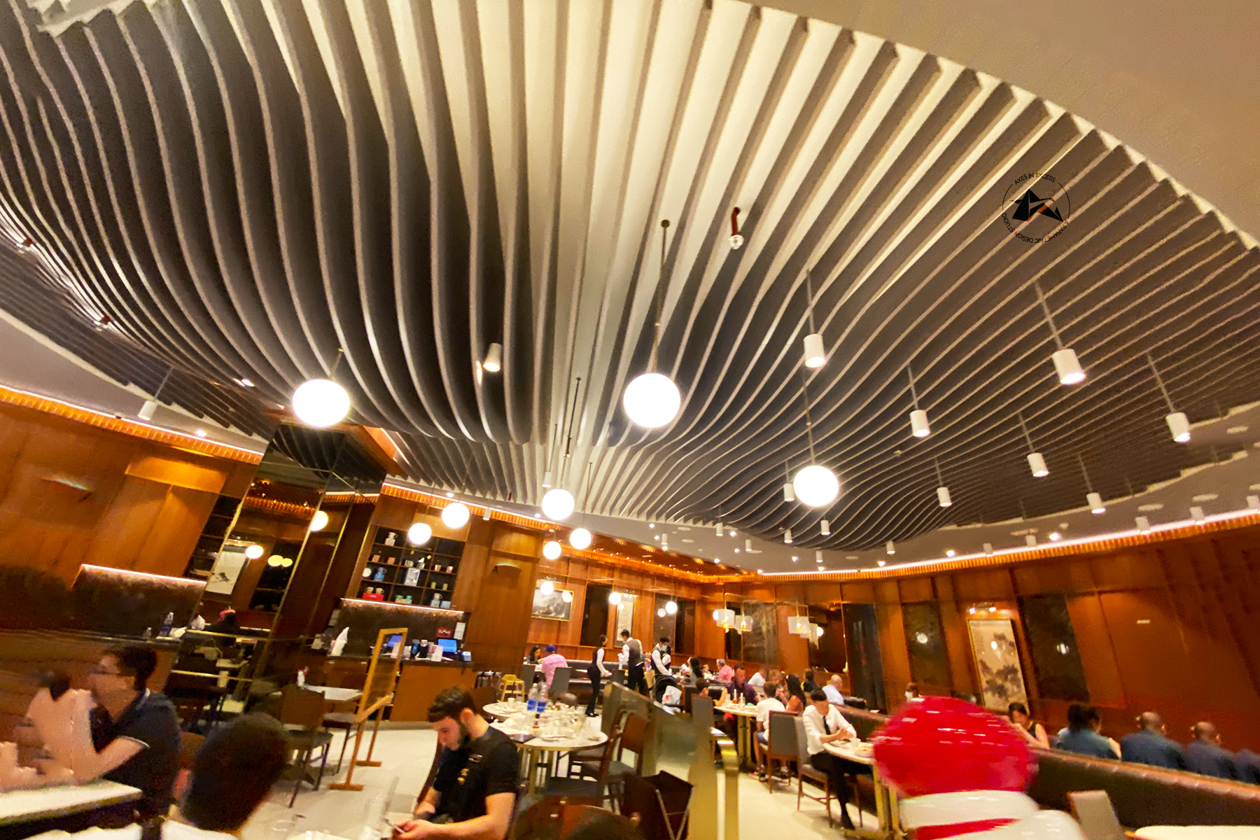 Axes in Excess: Shaping the future with bespoke custom parametric ceiling solutions for interiors.