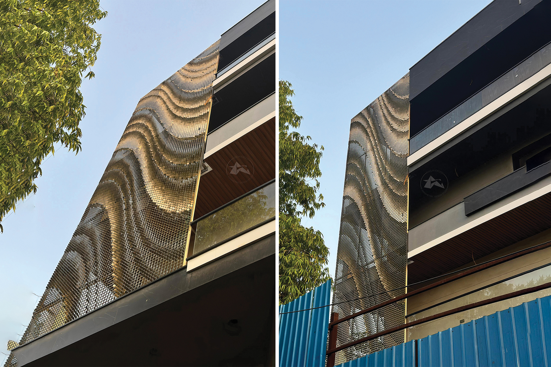 Axes in Excess: Transforming buildings with bespoke coin matrix metal facade solutions.