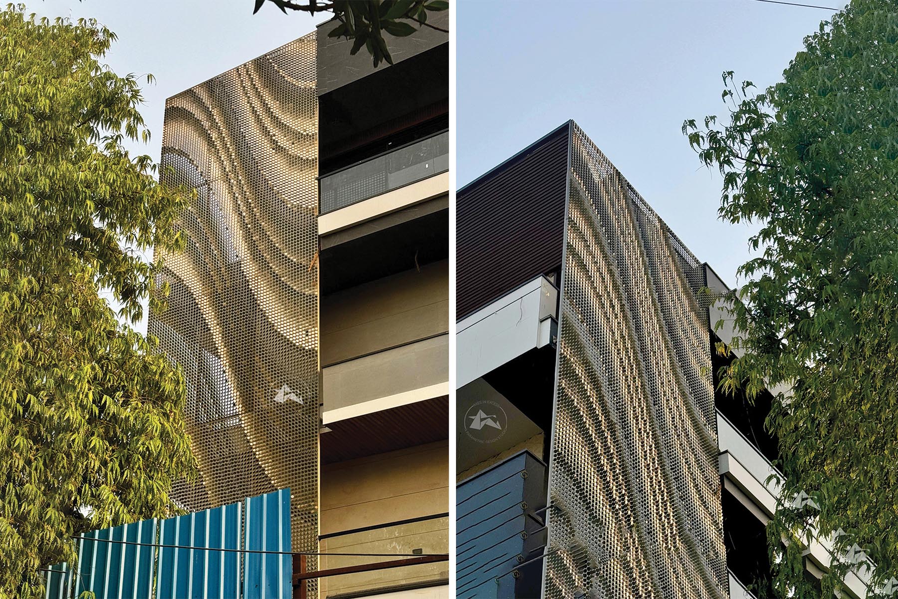 Axes in Excess metal facade: A fusion of creativity and durability in architectural design.